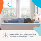Linenspa Memory Foam Mattress Topper, Twin Size - Image 2