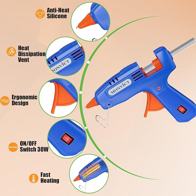 MONVICT Hot Glue Gun Kit, Mini Glue Gun - Image 2