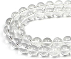 MJDCB 7A Natural White Clear Quartz Round Beads Gemstone Beads by MJDCB