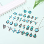 NVENF 32PCS Western Charms for Jewelry Making, Synthetic Turquoise Vintage - Image 2