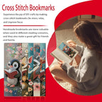 VIGEGU 5 Pack Cross Stitch Bookmark Kit - Image 2