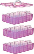Sooyee Bead Organizer, 3-Tier Craft Organizers and Storage, Stackable Storage - Image 4