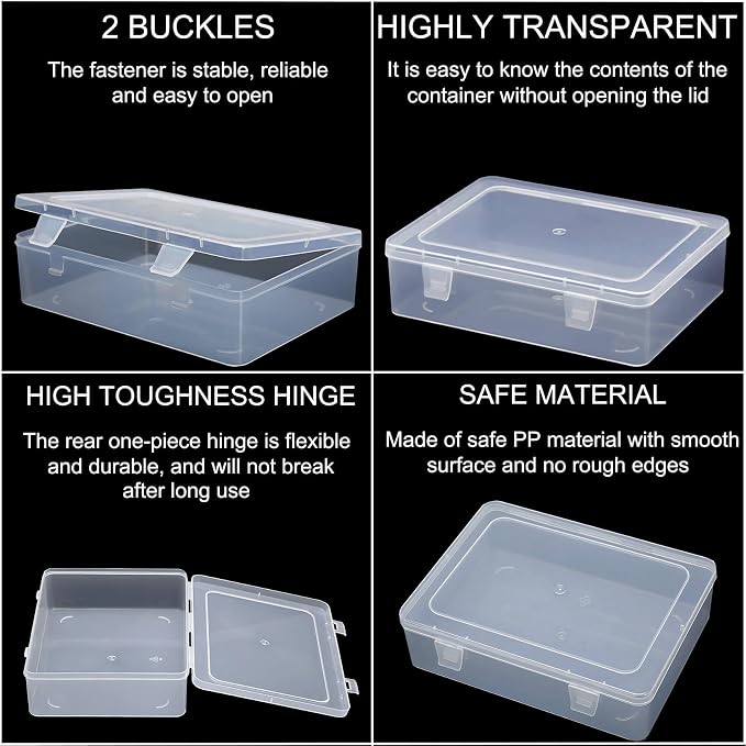 Bead Organizer Box, Craft Storage Box Features Hinged Lid and Labels, Mini Boxes - Image 9