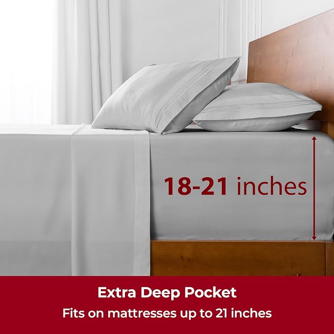 Mellanni Extra Deep California King Sheets - Image 6