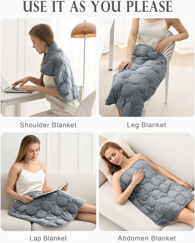 Cottonblue Weighted Lap Blanket Pad 5 lbs 36" x 48", Cozy Luxury Crystal Velvet - Image 6