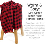Pico Textiles 25 Yards Bolt Red and Black Buffalo Plaid Checkered Flannel Fabric - Image 3