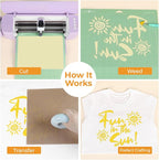 HTVRONT Yellow Heat Transfer Vinyl Roll - Image 4