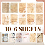 60Pcs Vintage Die-Cut Lace Edge Scrapbook Paper, DIY Junk Journal Supplies | 6 - Image 5