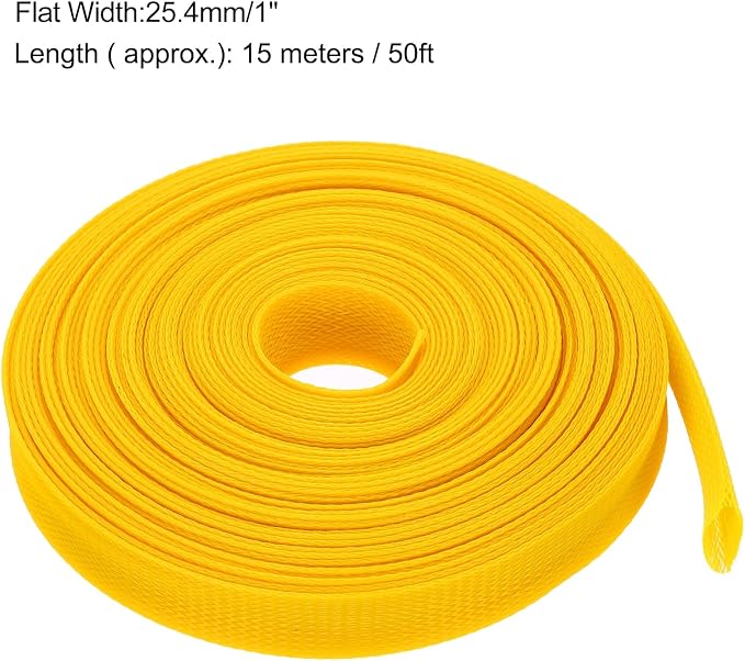 uxcell Expandable Sleeving, 1-inch 50ft Cable Sleeve - Image 3