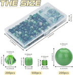 Glass Beads Jewelry Making Kit, Fresh Green Color-900pcs Include 8mm Assorted - Image 3