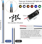 126 Pcs 12v LED Lights Kit, 60 Pre Wired LED Light Emitting Diodes 60 Plastic - Image 2