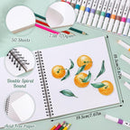 50 Sheets Marker Paper Pad, 7.6×7.6 Inch Bleedproof Art Sketch Pad, 73lb/120gsm - Image 2