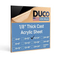Duco Black Cast Acrylic Sheets 1/8" Thick 12" x 24" by DucoPlasticsSupply