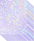 36 Sheets Holographic Laminate Sheets Clear Holographic Sticker Paper | Self by CosrkHolographicLaminateSheets