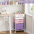 5 Drawer Rolling Storage Cart - Image 7