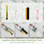 Kromapolis Window Privacy Film, Stained Glass Sticker Floral Window Clings - Image 8