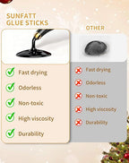 Black Full Size Hot Glue Sticks, 7.9" x 0.43" Glue Gun Sticks | Perfect - Image 7