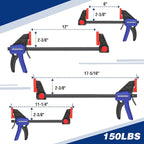 WORKPRO 10-Pack Bar Clamps for Woodworking, 6-Inch Mini & Light Duty and - Image 2