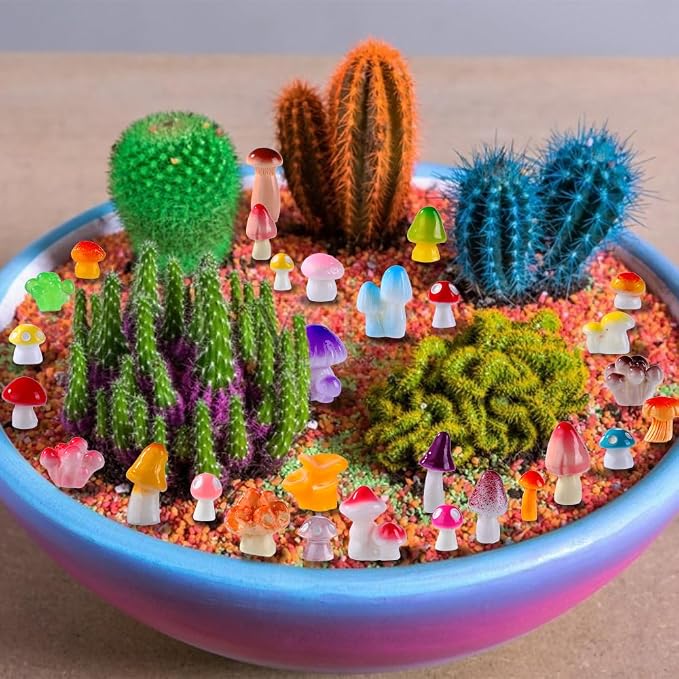 DIYDEC 80pcs Mini Resin Mushroom 80 Style Miniature Mushrooms Figures to Hide - Image 6