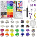 LIS HEGENSA 1300 Pcs DIY Childrens Crafts Beads Friendship Bracelet Kit - Image 3