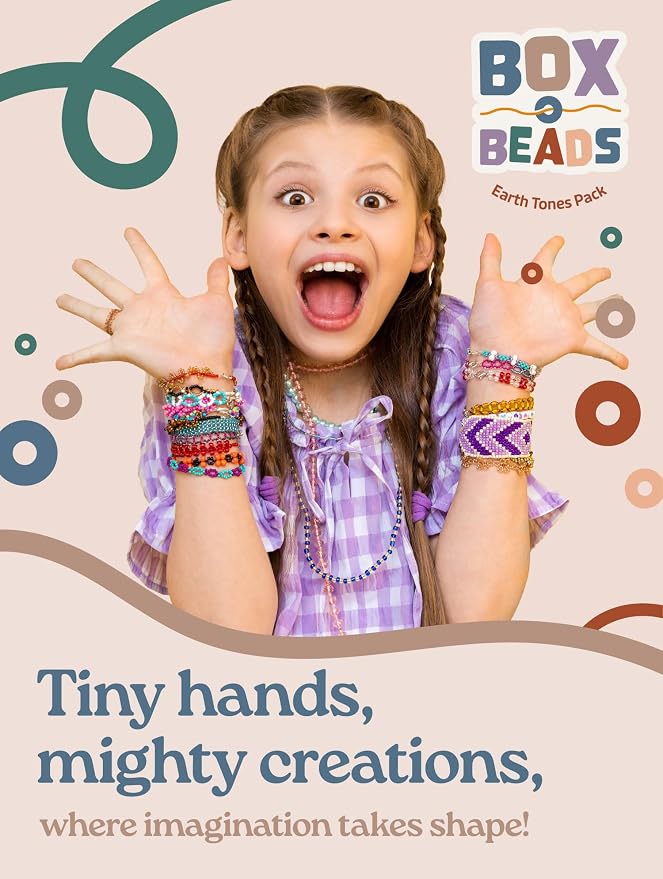 Box-O-Beads Earth Tones Clay Beads Bracelet Making Kit – 6, 000 Pieces Premium - Image 4