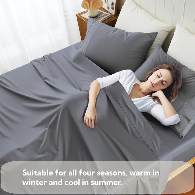 Cotton Flat Sheets Only, 600 TC 100% Cotton Flat Sheet Top Sheet Only, Queen - Image 7
