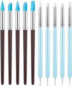 Clatoon 10Pcs Silicone Clay Sculpting Tool, Modeling Dotting Tool & Pottery by Clatoon