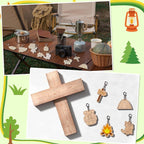 RattanView 24 Pcs Camp Craft Color Your Own Religious Camping Keychains DIY - Image 6