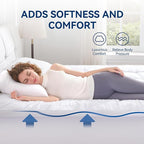 BDEUS Dual Layer 5 Inch Memory Foam Mattress Topper Twin Size, 2 Inch Gel - Image 3