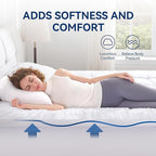 BDEUS Dual Layer 5 Inch Memory Foam Mattress Topper King Size, 2 Inch Gel - Image 3