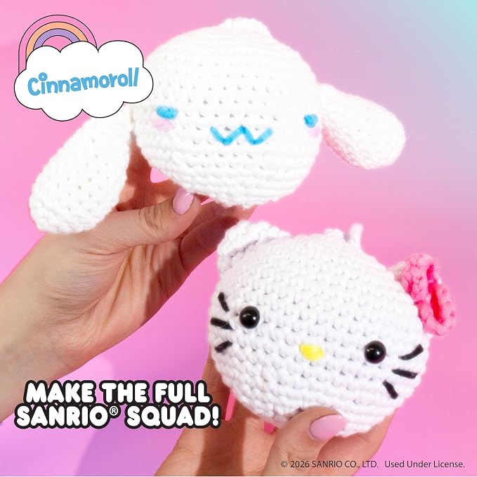 Hello Kitty® and Friends Crochet Kit – Cinnamoroll™ Bag Charm, Sanrio Crochet - Image 7