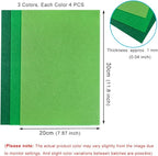 12 PCS Felt Fabric Sheets Shades of Green, 7.87*11.8 inch A4 Stiff Felt Squares - Image 2