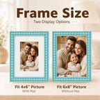 Solid Wood 6x8 Picture Frame Beaded Frame - Image 3