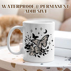 Black and Ivory Permanent Adhesive Vinyl 12 Sheets 12'' x 10'' | White Boho - Image 5