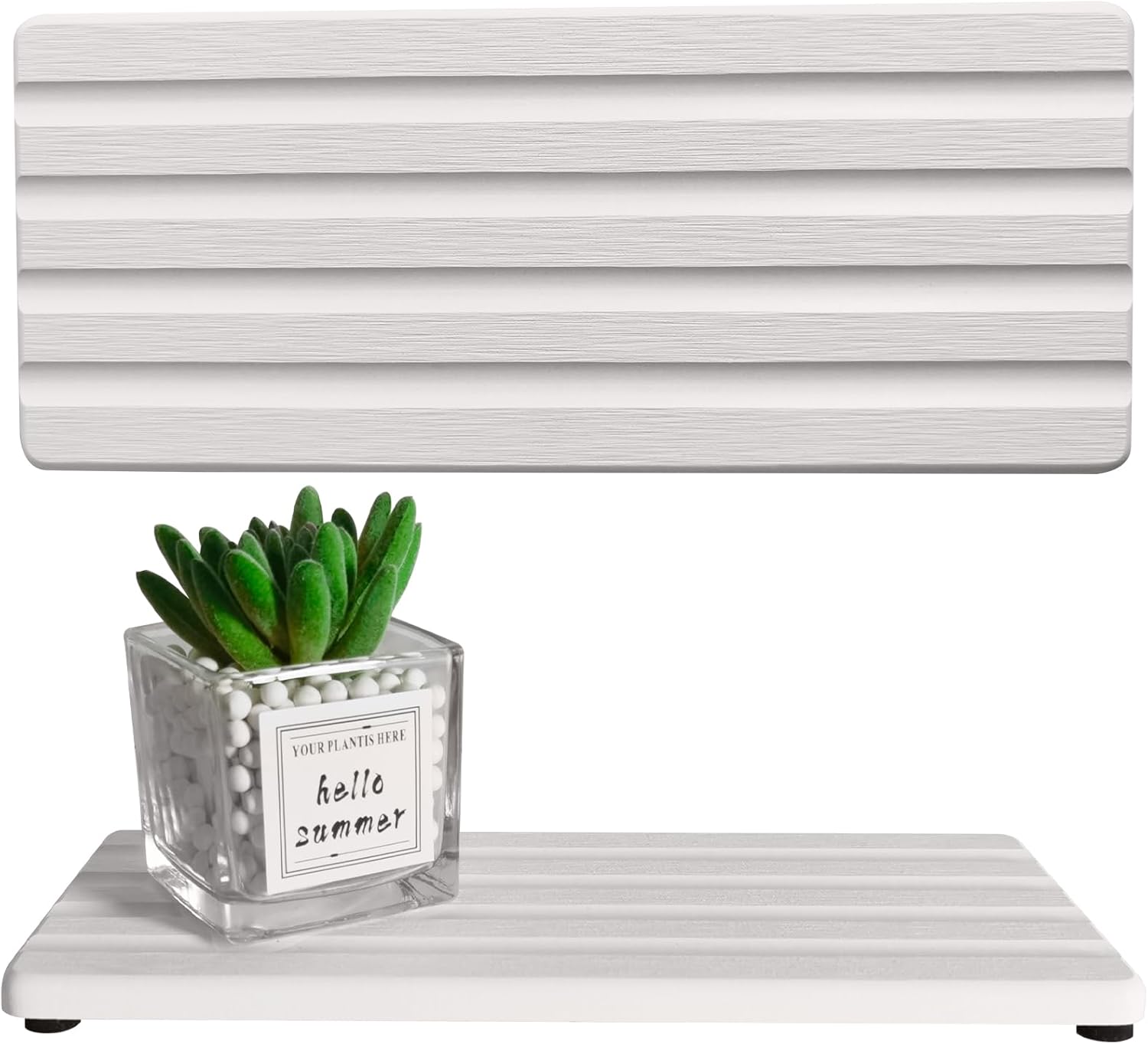 Diatomite Soap Dish, Water Absorbing Stone Tray, Kitchen Sink Organizer, Fast Drying Counter Holder (White, 9.5" x 4"/24 x 10cm)