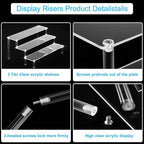 HENABLE 2PCS Large Acrylic Display Risers, Perfume Stand Organizer, Tabletop Use - Image 5