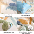 LEMIROE Tropical Coastal Blue Cotton Comforter King Size 3Pcs - Image 5