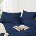 Andency Navy Blue California King Comforter Set, Boho Cal King Soft Warm Tufted - Image 4