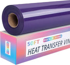 RENLITONG Purple Iron on Vinyl 12Inch by 50ft Roll Heat Transfer Vinyl by RENLITONG