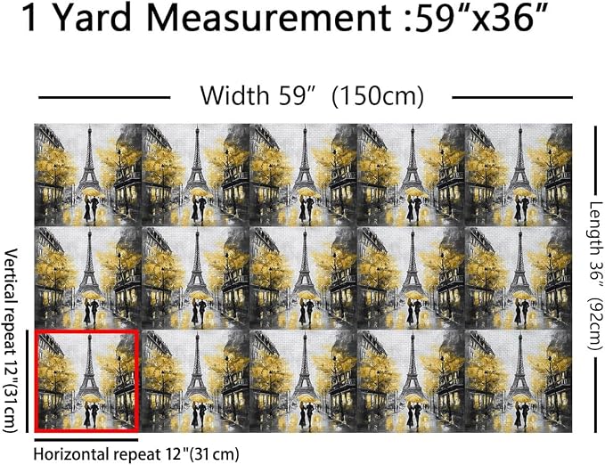Erosebridal Eiffel Tower Soft Not Stretchy Decor Couple Valentine Flannel - Image 2