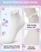 Syhood White Cotton Crew Socks for Tie dye Party Casual Soft Cushion Novelty - Image 6