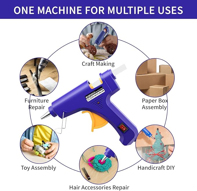 Mini Hot Glue Gun Set for Class Project, Small Glue Gun Hot Melt Arts Craft DIY - Image 4