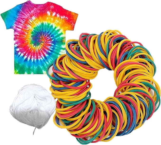 Rubber bands for tie dye projects craft project Design Assorted 200g - Image 5