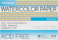 MEEDEN Watercolor Paper Block, 100% Cotton Watercolor Paper Pad of 20 Sheets by MEEDEN