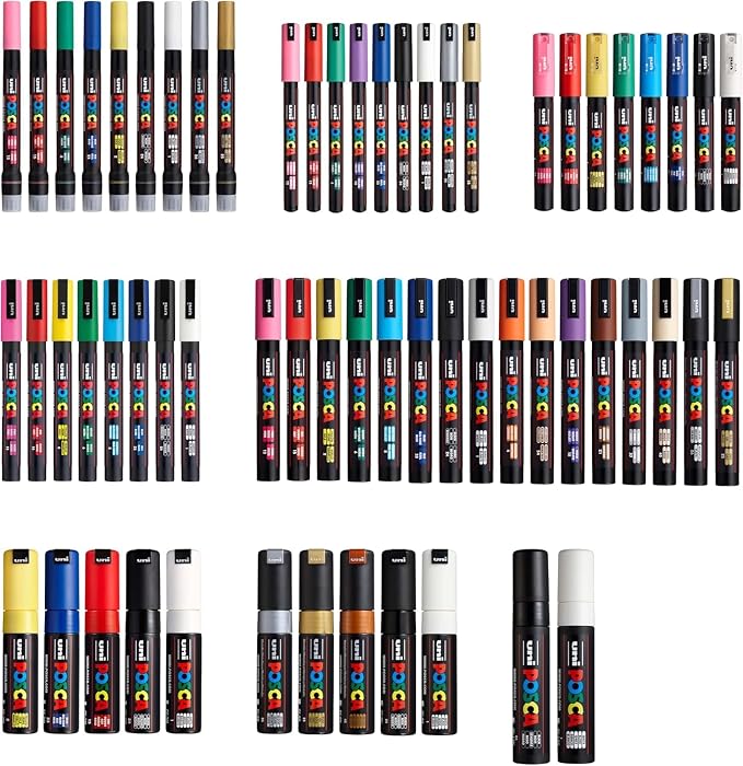 Posca Exclusive Acrylic Paint Markers Gift Set of 62 - Image 3