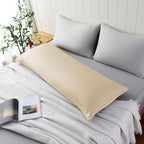 1 Pack Body Size Bamboo Viscose Zippered Pillow Case, 400 Thread Count Cooling - Image 2