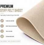 Ivory Large Felt Fabric 36" x 36", 1mm Stiff Felt Sheet, Nonwoven Fabric - Image 4