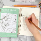 DSTELIN 2 Pack Hardcover Sketchbooks, 7.5x5.1 Inch Spiral Sketch Book - Image 4