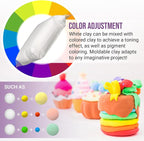 CALPALMY Air Dry Clay, Bulk 24-Pack White Moldable Foam Clay, Airdry Soft Clay - Image 5