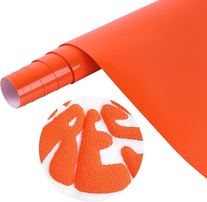 Tintnut Reddish Orange Heat Transfer Vinyl Roll, easy cut & weed, stretch by Tintnut